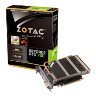 ZOTAC GeForce GTX 750 1033Mhz PCI-E 3.0 1024Mb 5000Mhz 128 bit DVI HDMI HDCP Silent